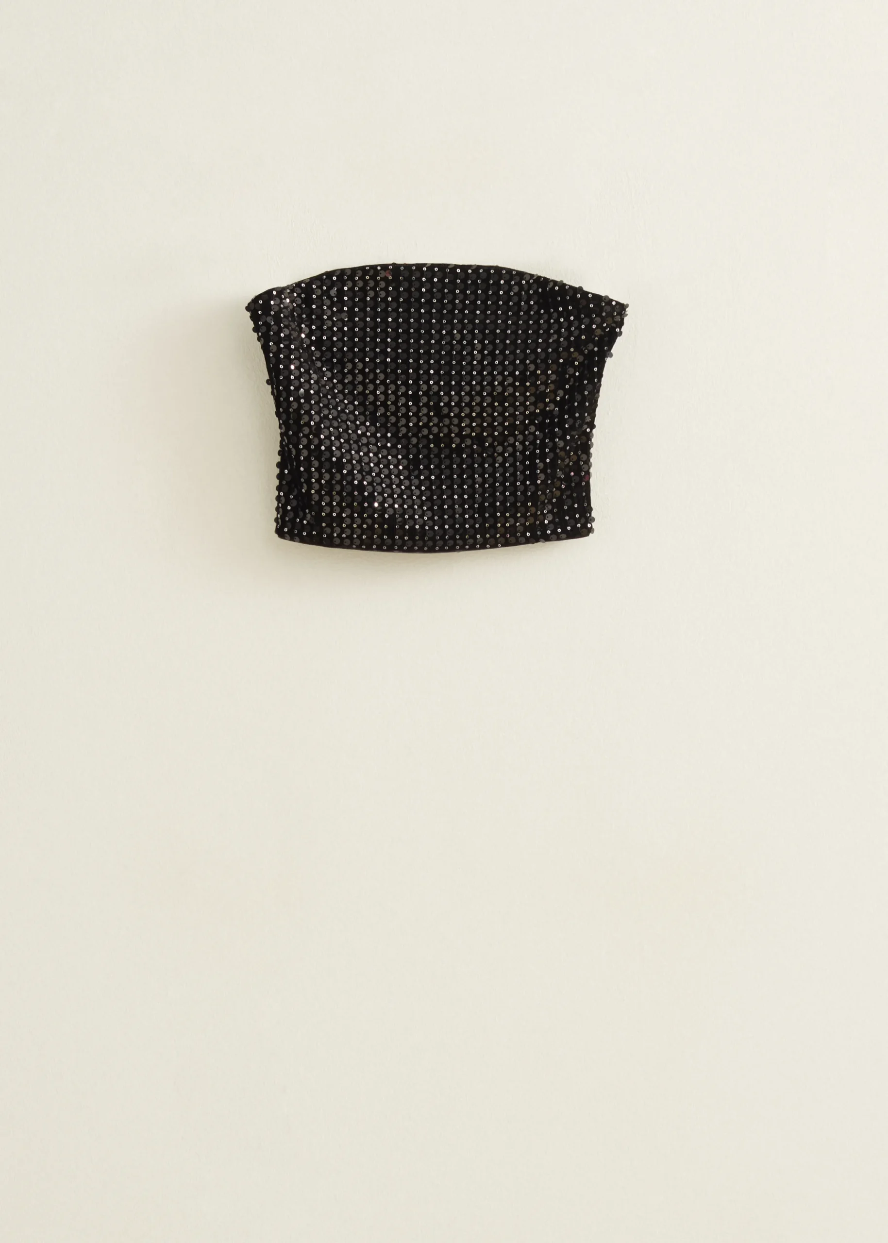 Best Cotton Club Bandeau top met pailletten zwart