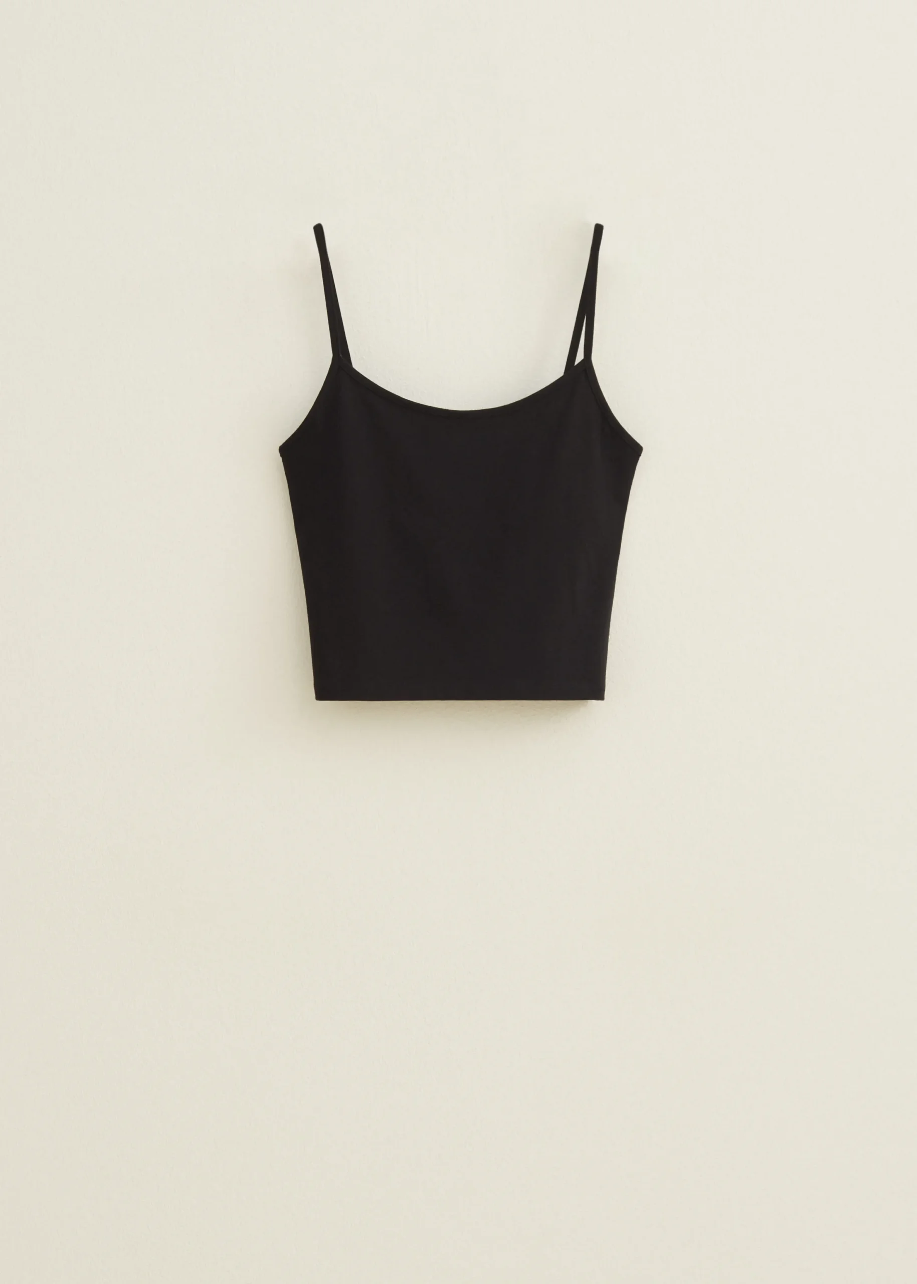 Best Cotton Club Basic singlet cropped zwart