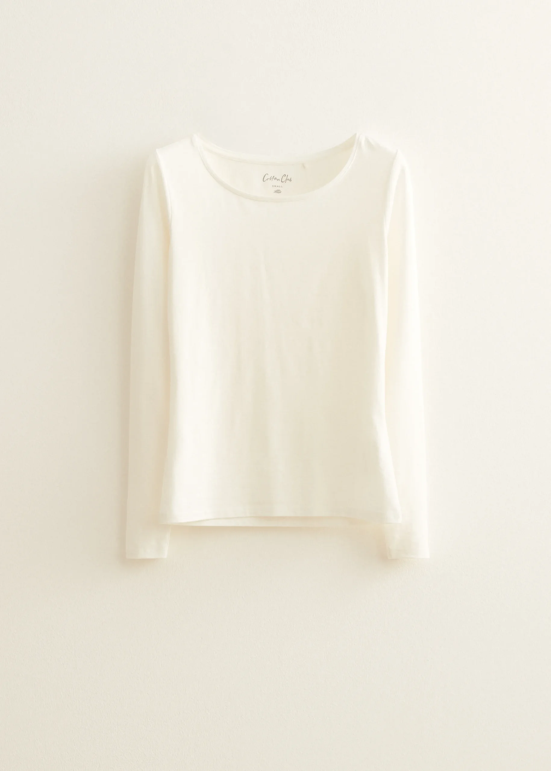 Hot Cotton Club Basic top met lange mouwen wit,off-white