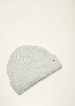Hot Cotton Club Beanie met logo grijsgem&ecirc;leerd