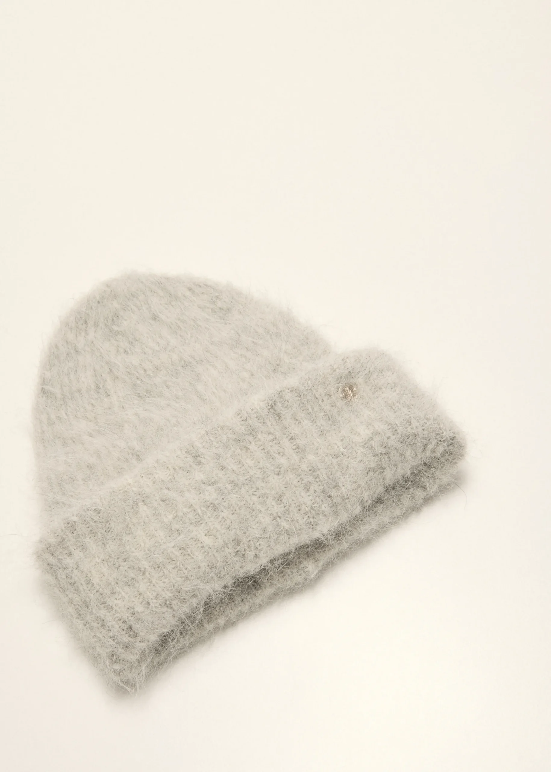 Clearance Cotton Club Beanie wolmix grijs,lichtmelee