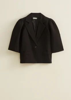 Sale Cotton Club Blazer met pofmouw zwart