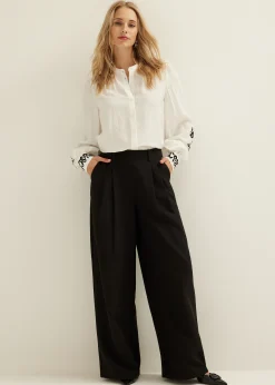 New Cotton Club Blouse geborduurde bloemen wit,off-white