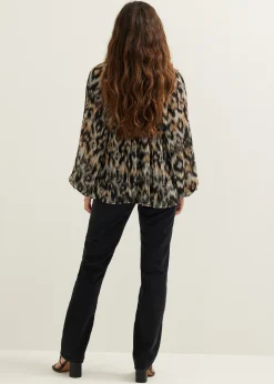 Hot Cotton Club Blouse met all-over print mint
