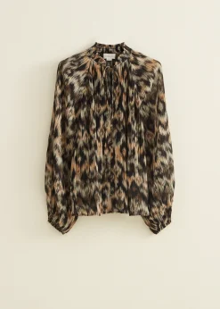 Hot Cotton Club Blouse met all-over print mint