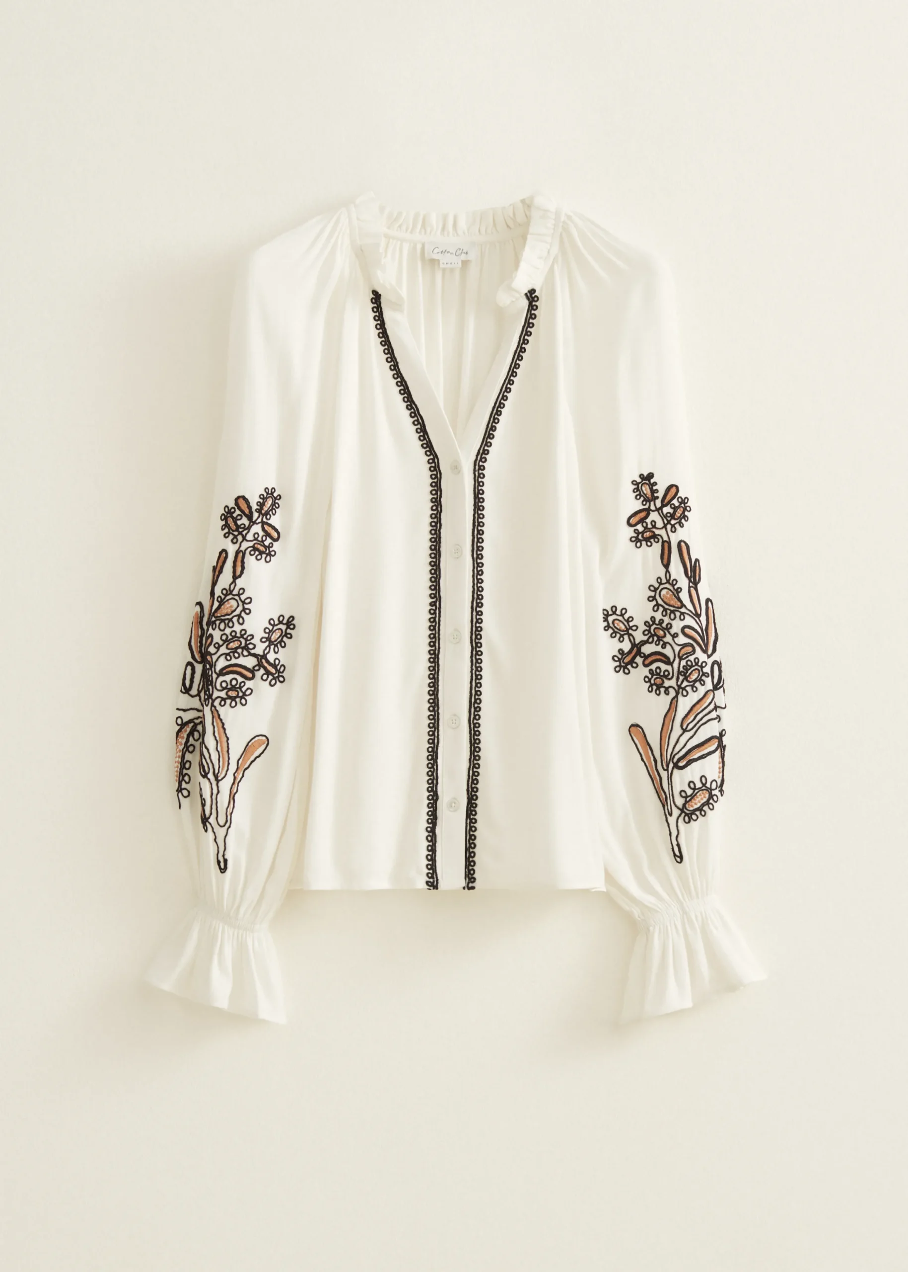 Best Cotton Club Blouse met borduurwerk wit,off-white