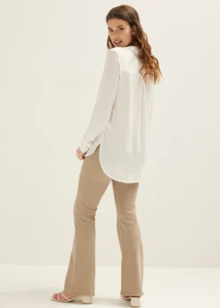 Online Cotton Club Blouse structuur Basic wit,off-white