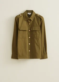 Online Cotton Club Blouse utility groen,army
