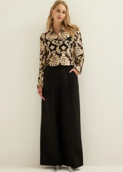 Clearance Cotton Club Blouse van mesh zand