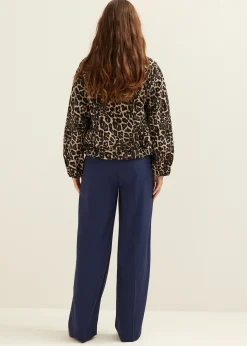 Best Cotton Club Bomberjack met panterprint meerkleurig