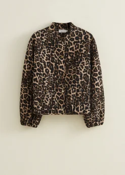 Best Cotton Club Bomberjack met panterprint meerkleurig