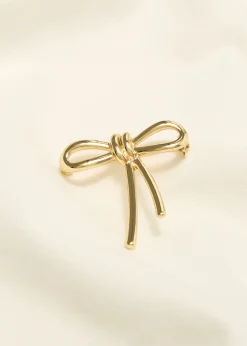 Clearance Cotton Club Broche met strik goud