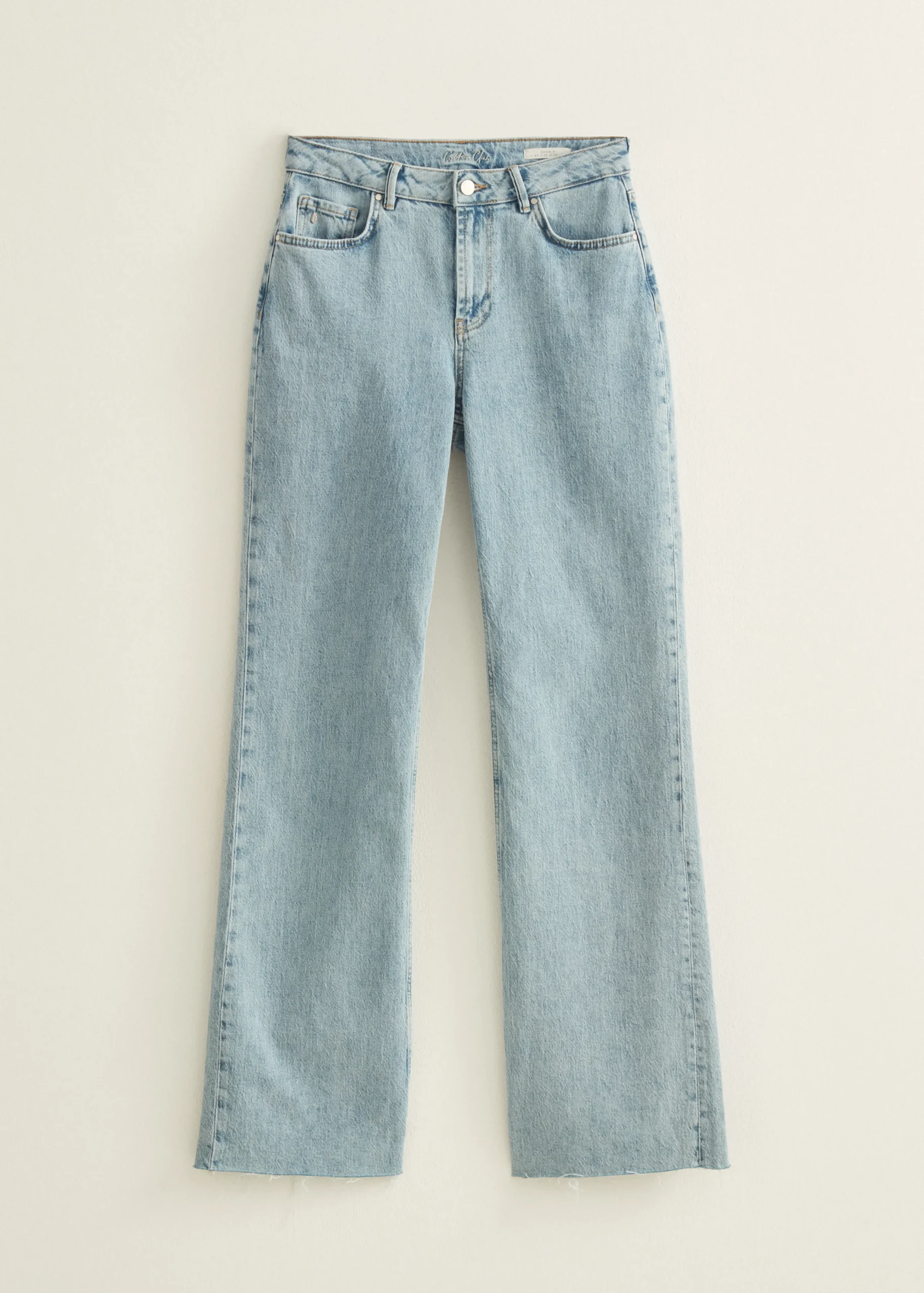 Online Cotton Club Charlie wide leg jeans middenblauw