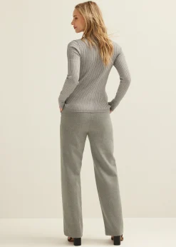 Hot Cotton Club Coltrui met lurex grijsgem&ecirc;leerd