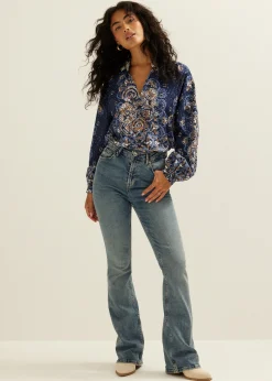 Sale Cotton Club Crochet top met print meerkleurig