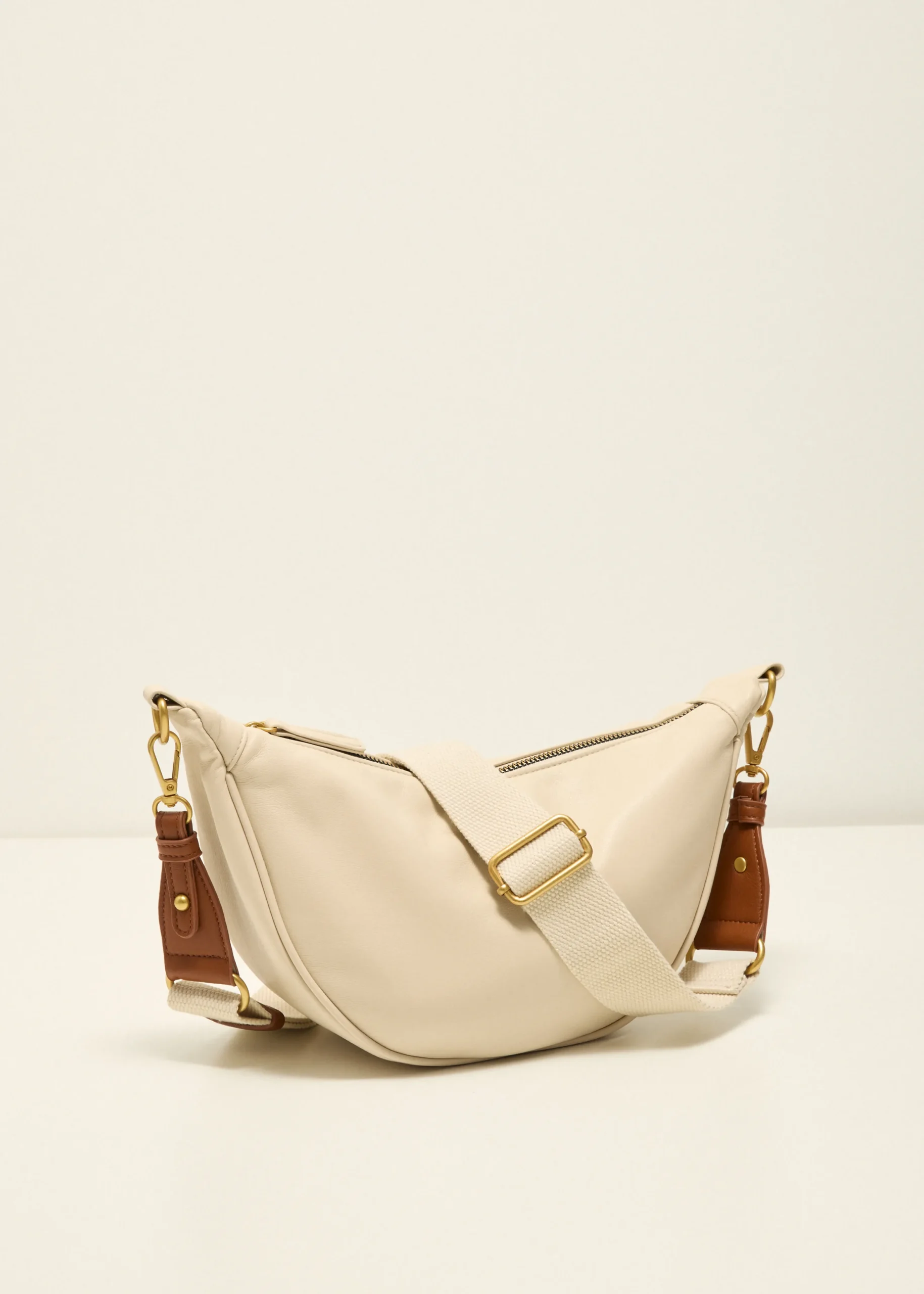 Online Cotton Club Crossbody tas rond ecru