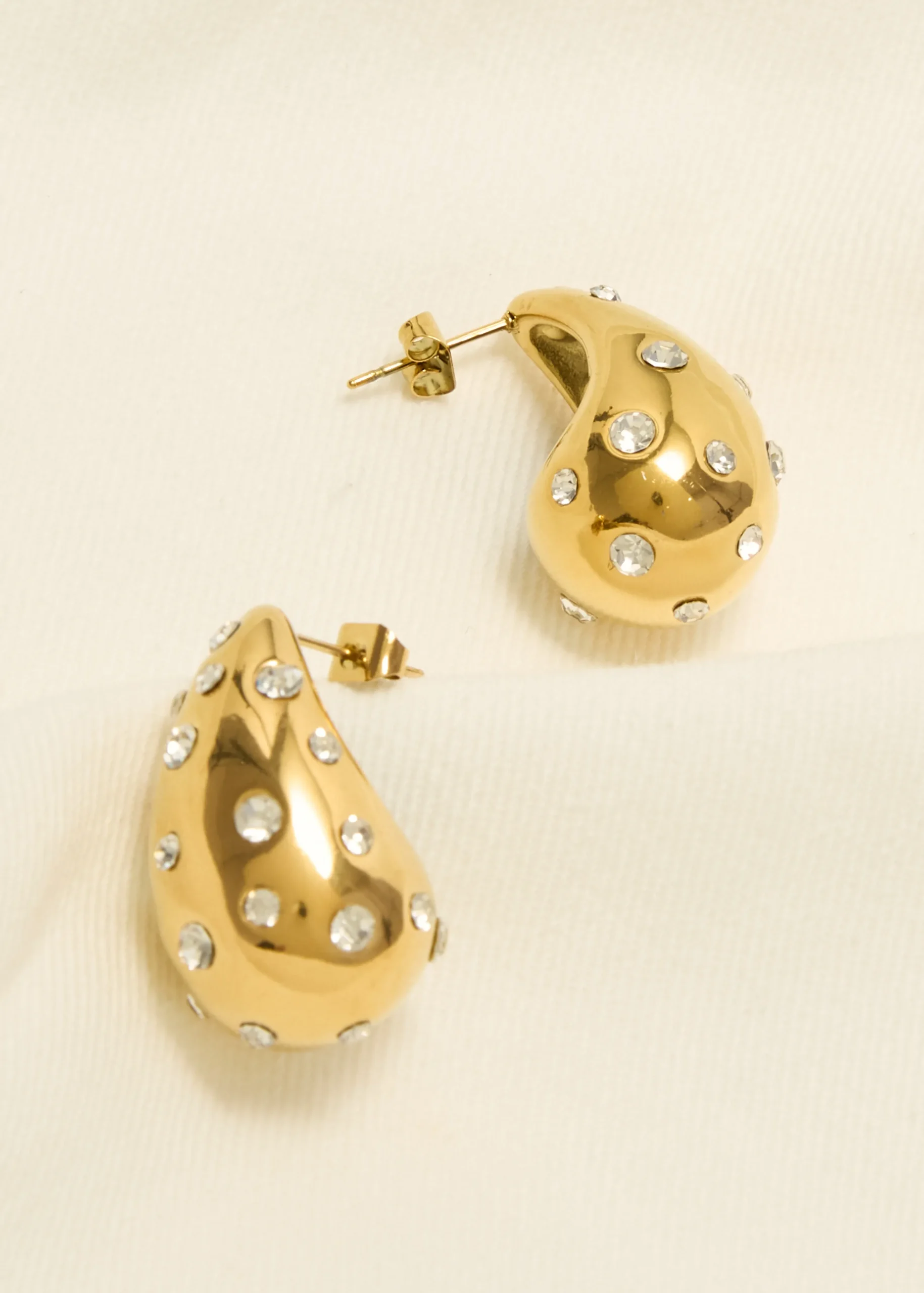 Sale Cotton Club Druppel oorbellen met strass goud