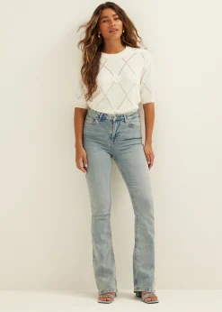Discount Cotton Club Flared jeans coco dustyblue
