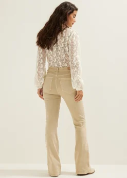 Best Cotton Club flared jeans coco zand