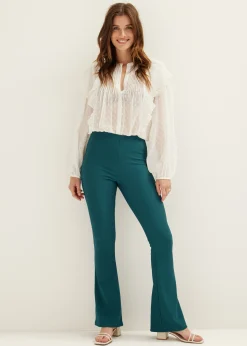 Best Cotton Club Flare Legging Rib taupe,dark