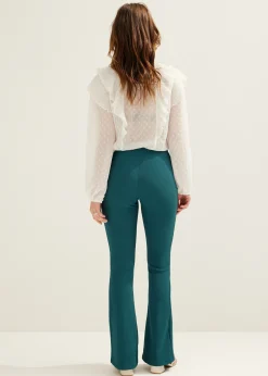 Best Cotton Club Flare Legging Rib taupe,dark