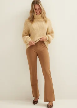 Online Cotton Club Gebreide coltrui tan