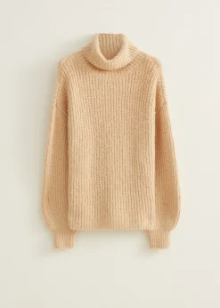Online Cotton Club Gebreide coltrui tan