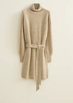 New Cotton Club Gebreide jurk met col kit