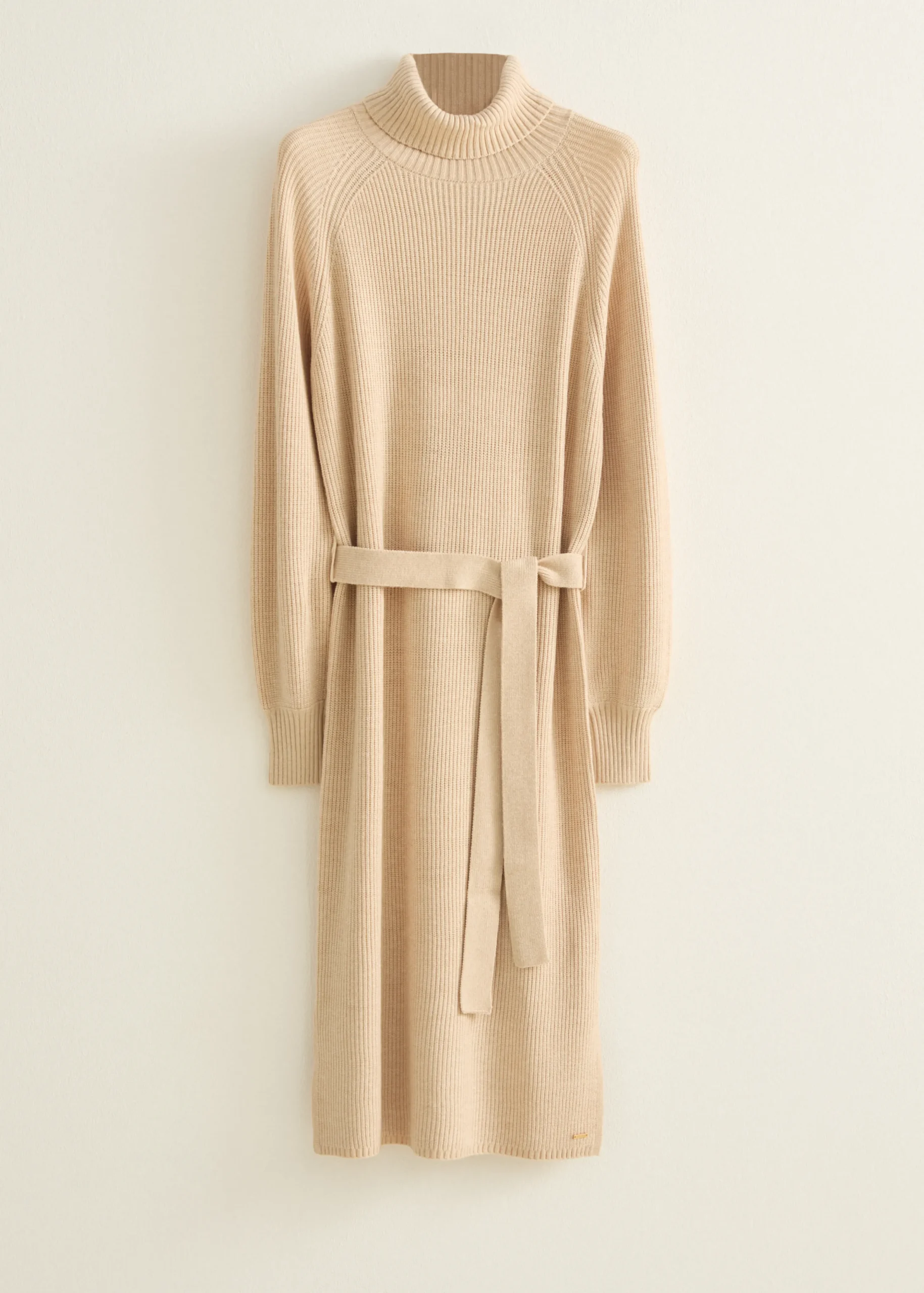 Clearance Cotton Club Gebreide jurk met col middenzand