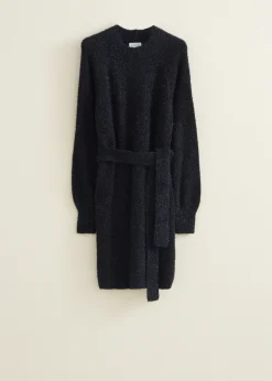 Sale Cotton Club Gebreide jurk met lurex zwart
