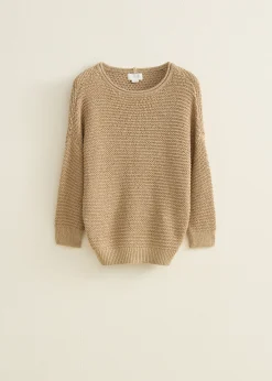 Fashion Cotton Club Gebreide trui met lurex zand