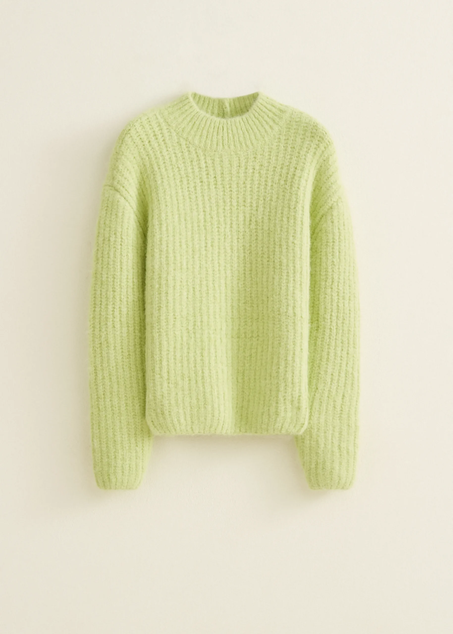 Hot Cotton Club Gebreide trui met ribstructuur lime,licht