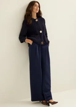 Fashion Cotton Club Gebreid gilet indigo