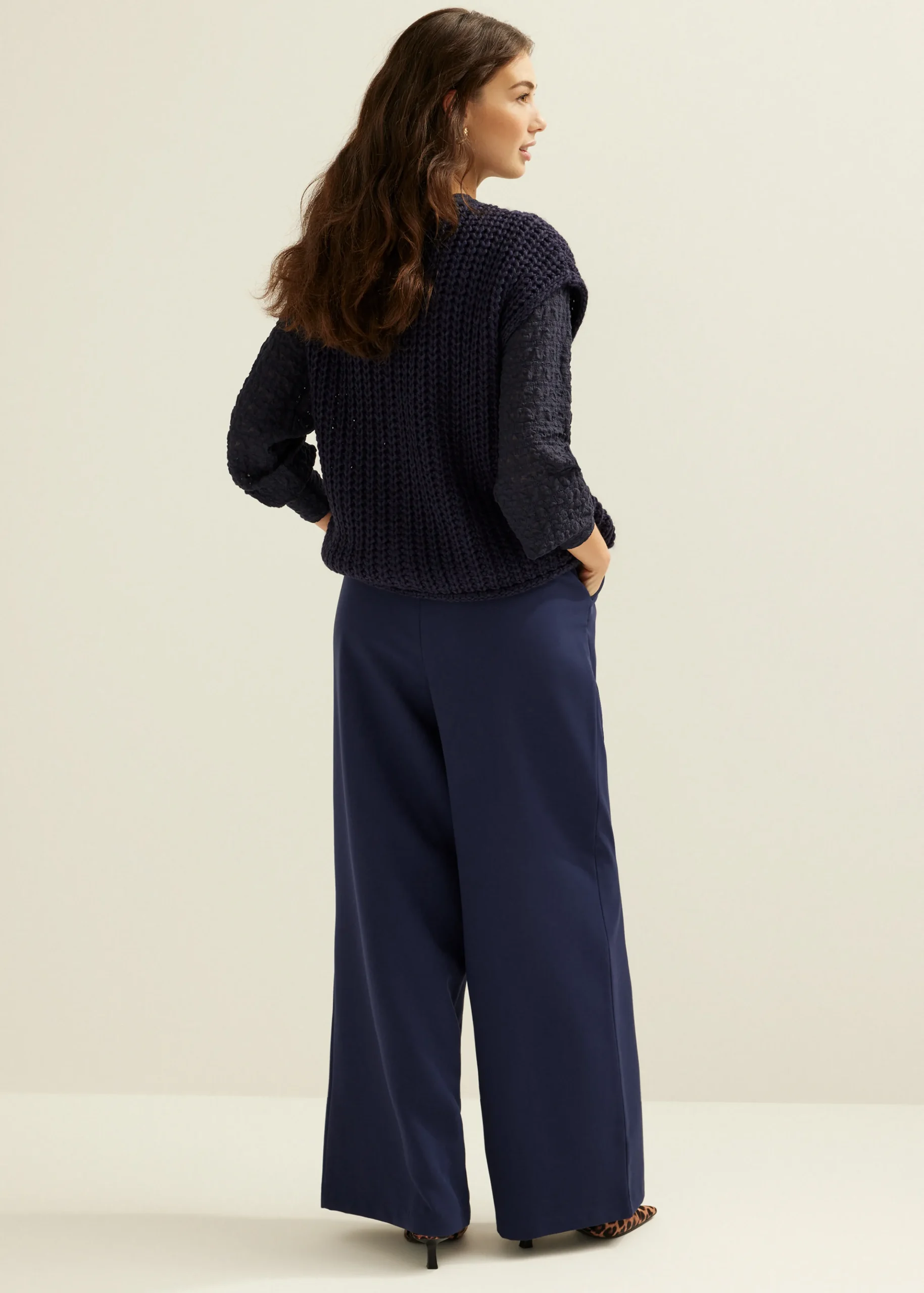 Fashion Cotton Club Gebreid gilet indigo