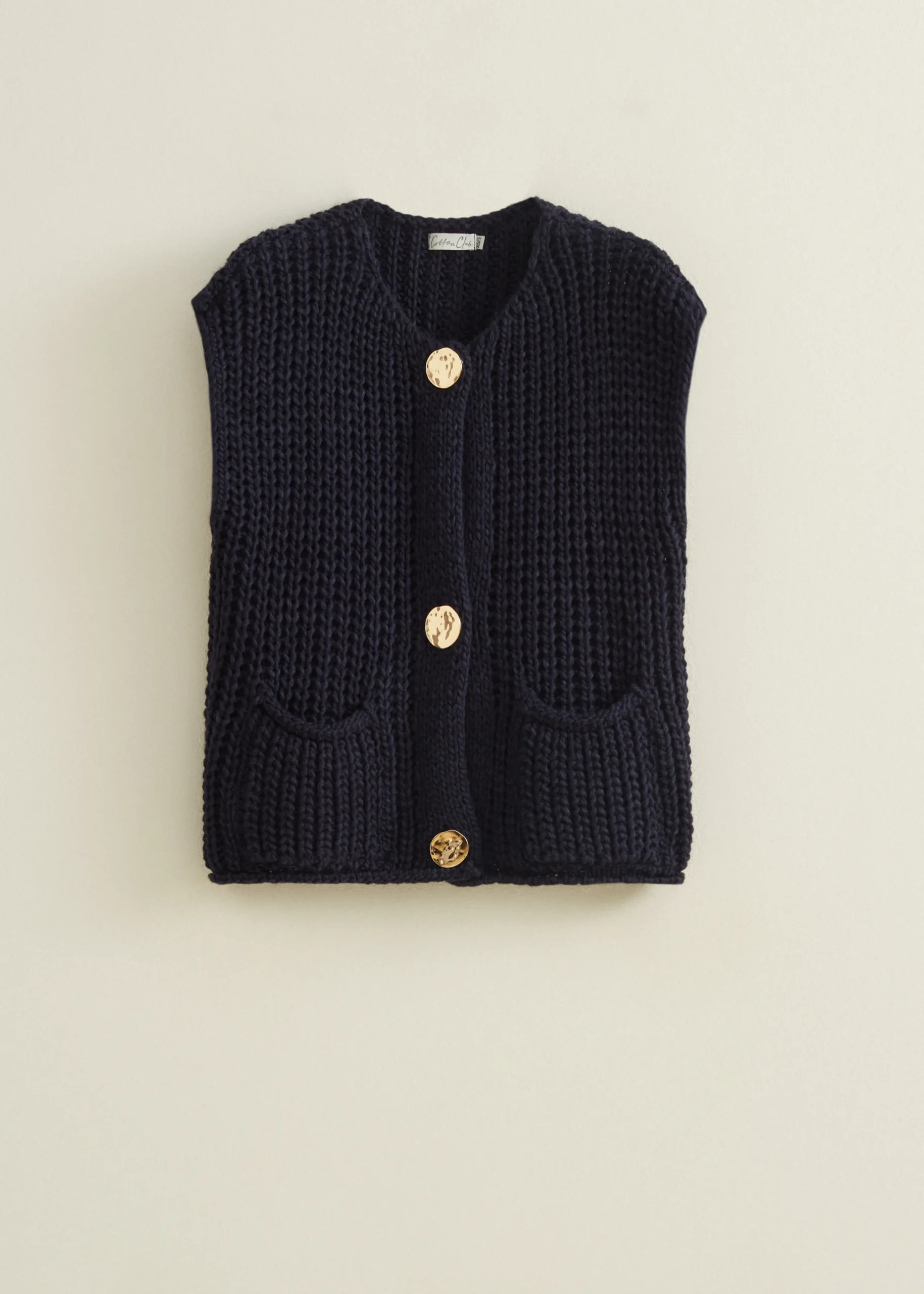 Fashion Cotton Club Gebreid gilet indigo