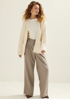 Sale Cotton Club Gebreid vest met zakken ecru