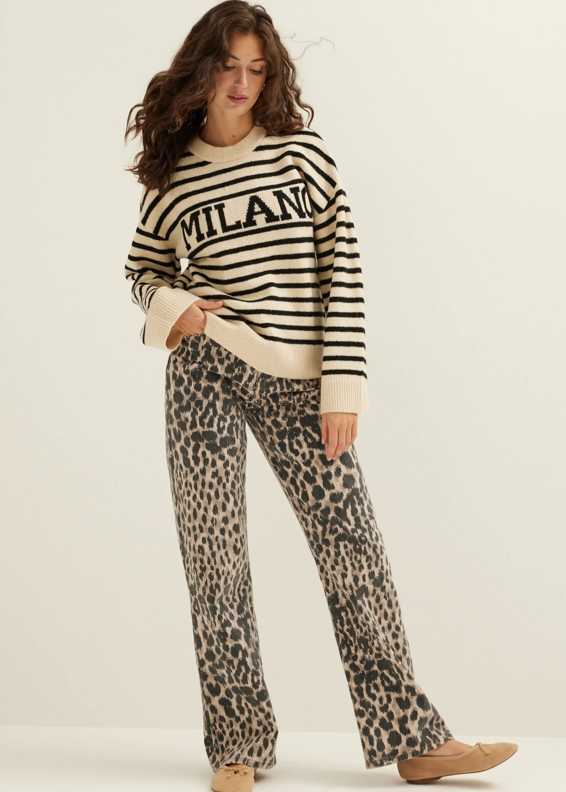 Clearance Cotton Club Gestreepte trui milano meerkleurig