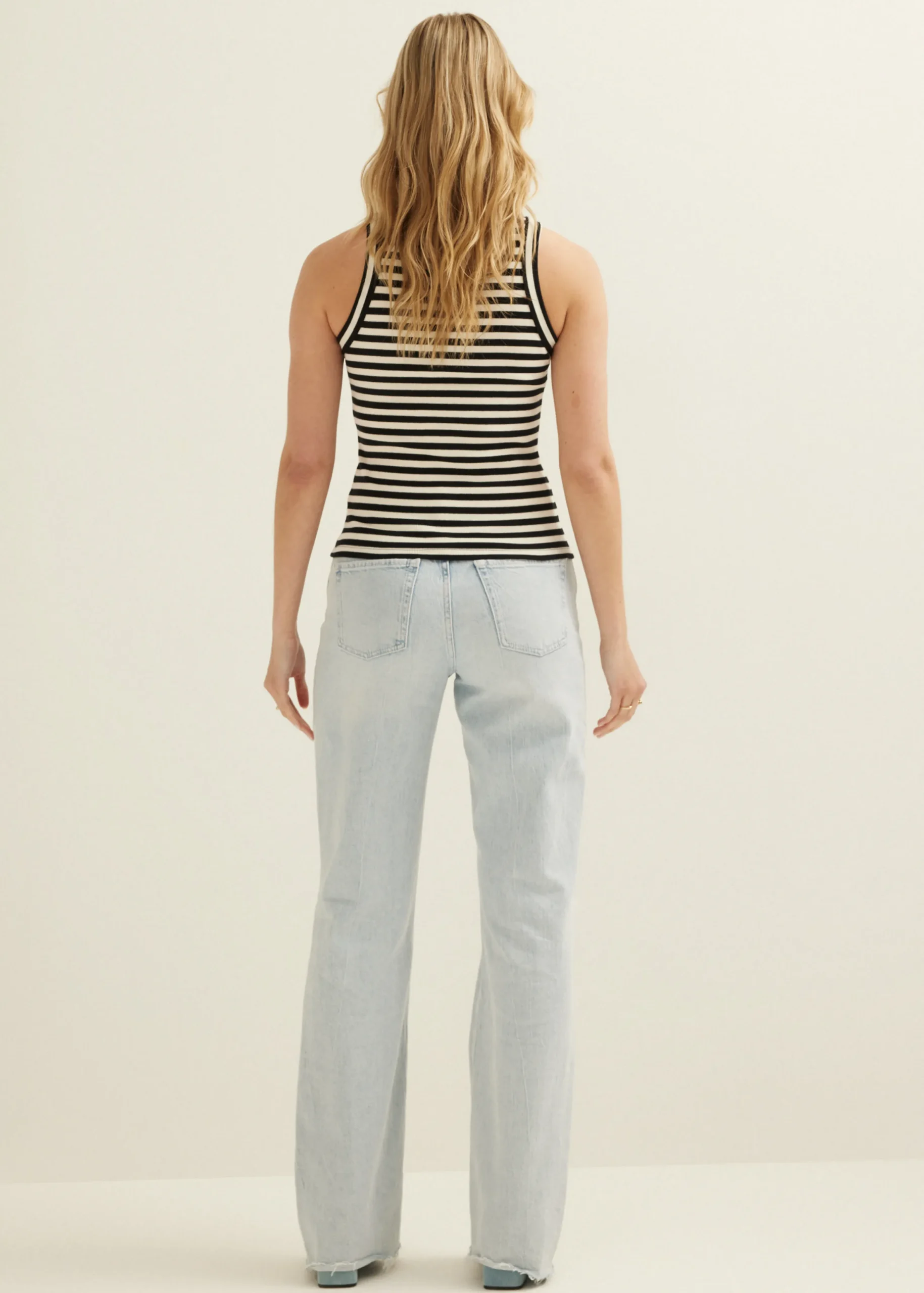 New Cotton Club Gestreept singlet met structuur meerkleurig