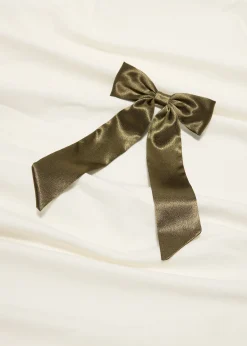 Online Cotton Club Haarclip grote strik groen,denne