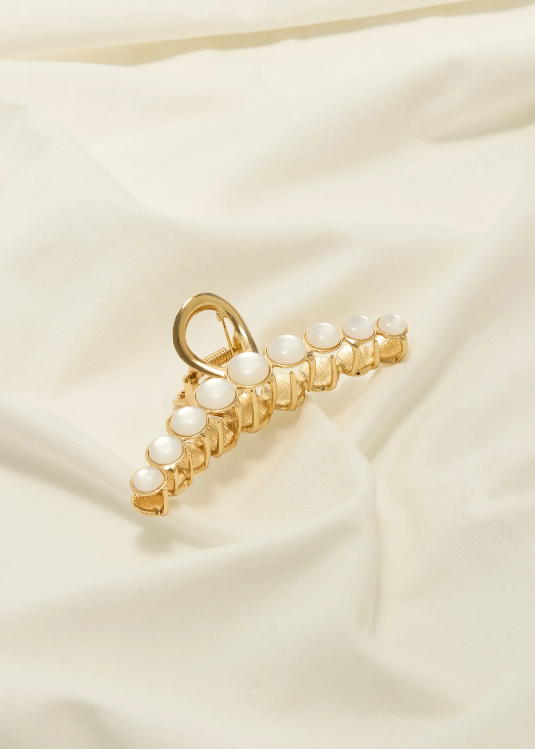 New Cotton Club haarclip met parels goud