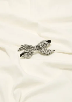 Online Cotton Club Haarclip strik met strass zwart