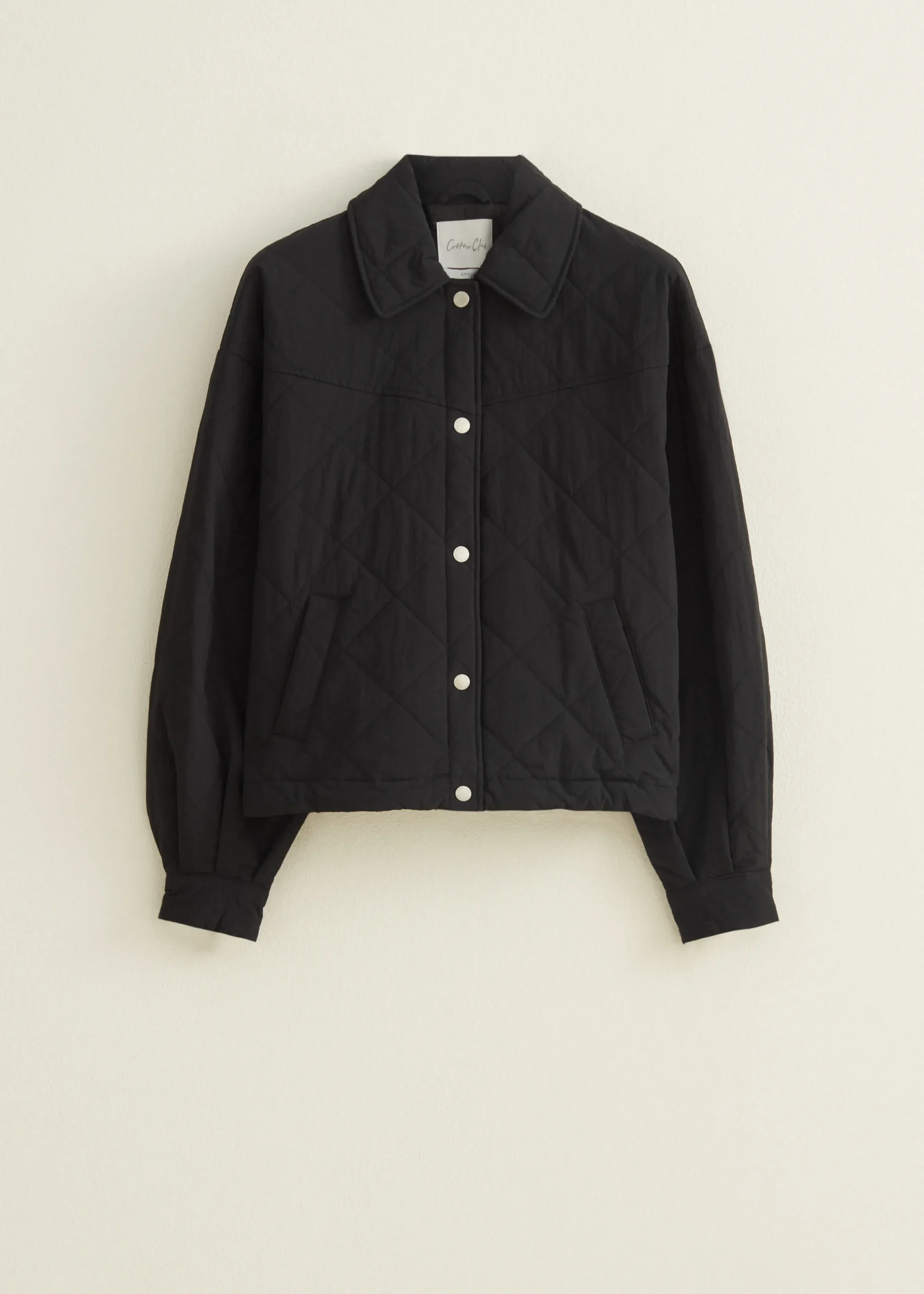 Hot Cotton Club Jacket gequilt zwart