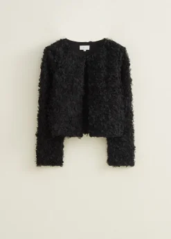 Fashion Cotton Club Jacket tulle bloemen zwart