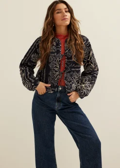 Hot Cotton Club Jack met all-over print donkerblauw