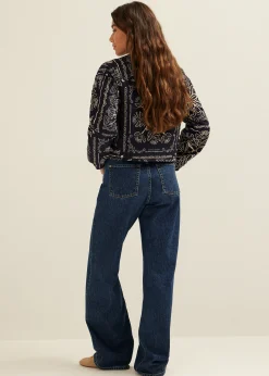 Hot Cotton Club Jack met all-over print donkerblauw