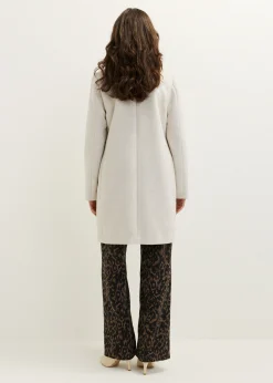 Fashion Cotton Club Jas wolmix lichtzand