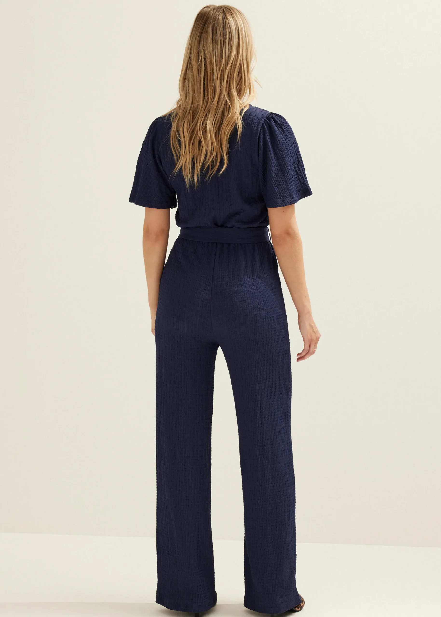 New Cotton Club Jumpsuit met ceintuur indigo