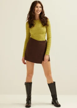 Outlet Cotton Club Kanten top geel,lime
