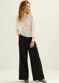 Sale Cotton Club Kanten top ecru