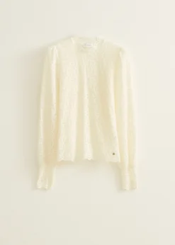 Sale Cotton Club Kanten top ecru